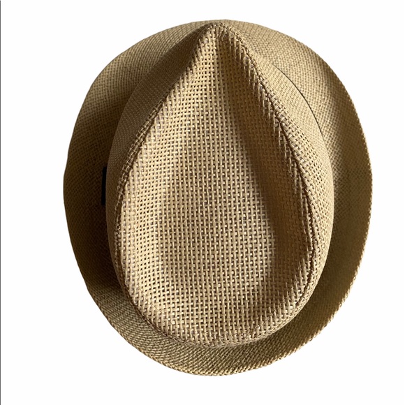 Fadora Hat cream and black fabric brim, Size s/m - Picture 5 of 7